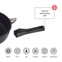 BAF Viereckgrillpfanne Gigant Newline 28 x 28 cm x 4.5 cm 2,2 l-Ohne Deckel-Griff abnehmbar