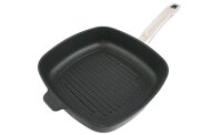 BAF Viereckgrillpfanne Gigant Newline Induktion 28 x 28 cm x 4.5 cm 2,2 l-Glas Deckel 28 x 28 cm-Standardgriff