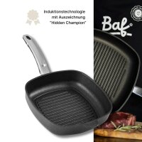 BAF Viereckgrillpfanne Gigant Newline Induktion 26 x 26 cm x 7 cm 2.9 l-Ohne Deckel-Standardgriff