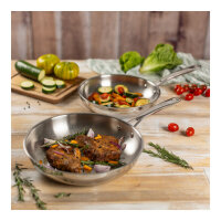 ALLROUND Bratpfannen Set  unbeschichtet Ø 24 + 28 cm