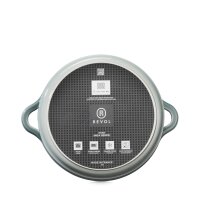 RUNDE INDUKTIONSKASSEROLLE 19 CM MIT PORZELLANDECKEL Wolkengrau