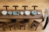 RUNDE INDUKTIONSKASSEROLLE 22 CM MIT PORZELLANDECKEL Wolkengrau