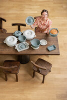 RECHTECKIGE AUFLAUFFORM 19 CM wolkengrau REVOL BOMBANCE