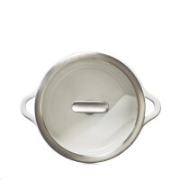 RUNDE INDUKTIONSKASSEROLLE 19 CM MIT GLASDECKEL Alabaster...