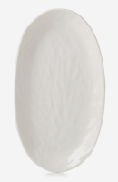YLI OVALER TELLER 24.5 CM Alabaster Weiss