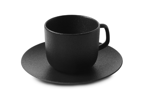 EQUINOXE TEETASSE MIT UNTERTASSE 200 ml in gusseisener optik