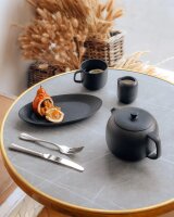 EQUINOXE TEETASSE MIT UNTERTASSE 200 ml in gusseisener optik