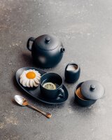 EQUINOXE TEETASSE MIT UNTERTASSE 200 ml in gusseisener optik