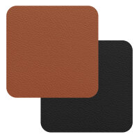 Fleximats Untersetzer, 4er Set, 10x10cm, Cognac/Schwarz