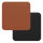 Fleximats Untersetzer, 4er Set, 10x10cm, Cognac/Schwarz