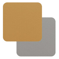 Fleximats Untersetzer, 4er Set, 10x10cm, Senf/Grau