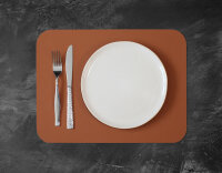 Fleximats Platzsets, 2er Sets, 46x33cm, Cognac/Schwarz