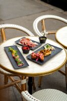 BURGER & STEAKTELLER 22 cm  x 14 cm RECHTECKIG Matt schiefer