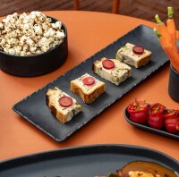 SERVIERPLATTE 30 cm  x 16 cm RECHTECKIG Schieferoptik