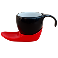 Espressotasse Vision 2tlg „black & red“