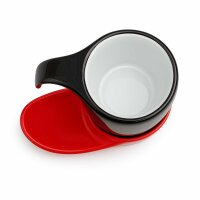 Espressotasse Vision 4tlg Schwarz / Rot im Farbwechsel