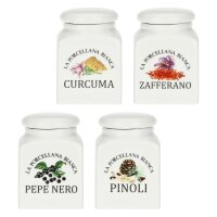 Gewürzdosen-Set 4-teilig Curcuma, Zafferano, Pepe...