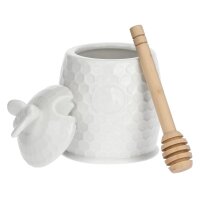 Honigtopf mit Honiglöffel 12 x 8 cm