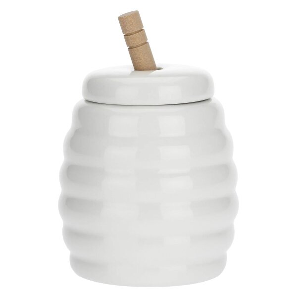 Honigtopf mit Holzlöffel "Vasetto Miele Con Servimiele" Menage 8,5 x 11 cm