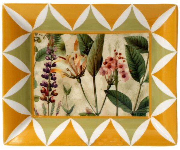 Schale/ Porzellanplatte rechteckig MIRABILIA 16 x 20 cm gelb