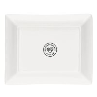 Schale/ Porzellanplatte rechteckig MIRABILIA 16 x 20 cm rot