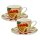 Espressotassen mit Untertassen 2er Set MIRABILIA 90 ml rot