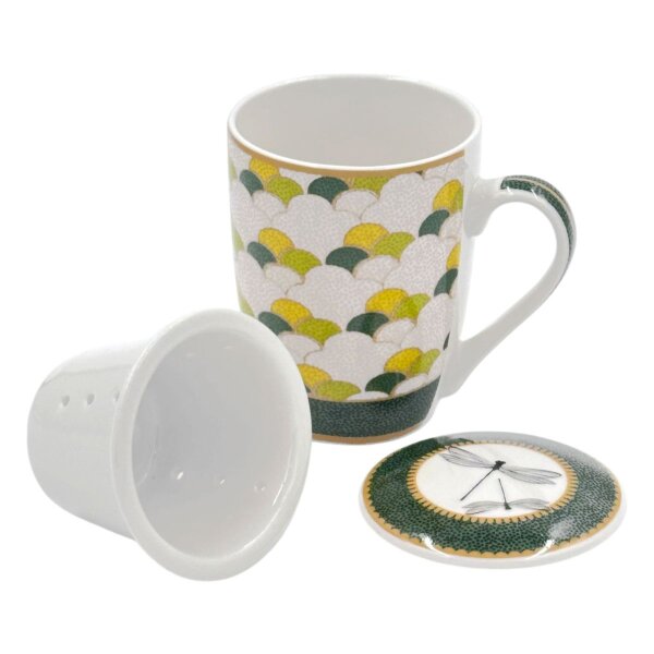 Teebecher mit Deckel & Filter MIRABILIA 300 ml "Libellula"