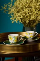 Espressotassen mit Untertassen 6er Set MIRABILIA 90 ml "Libellula"