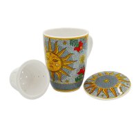 Teebecher mit Deckel & Filter MIRABILIA 300 ml...