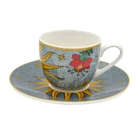 Espressotassen mit Untertassen 2er Set MIRABILIA 90 ml „Sole & Luna“