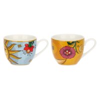 Espressotassen mit Untertassen 2er Set MIRABILIA 90 ml „Sole & Luna“