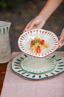 Servierteller Domitilla Aqua Grün