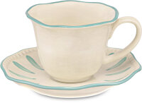 Espressotasse mit Untertasse Domitilla Aqua Grün