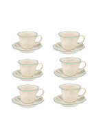 Espressotasse mit Untertasse Domitilla Aqua Grün
