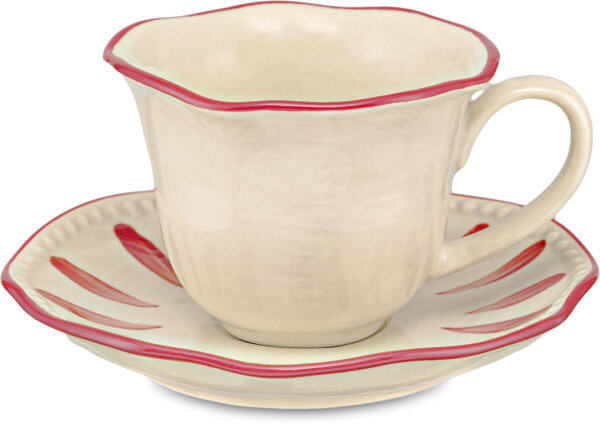 Espressotasse mit Untertasse Domitilla Magenta