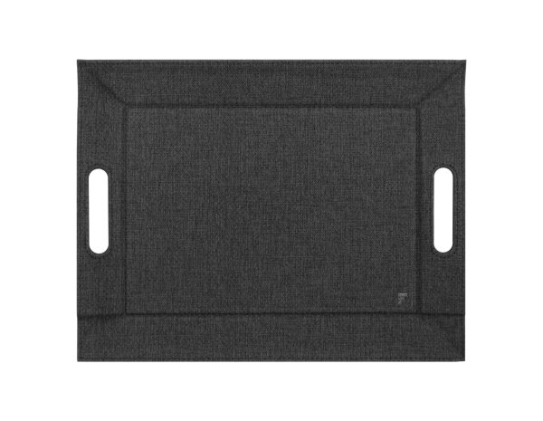 Tablett Textilstruktur klein 45 x 35 cm schwarz