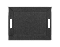 Tablett Textilstruktur klein 45 x 35 cm schwarz