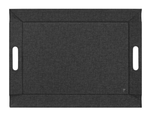 Tablett Textilstruktur gross 55 x 41 cm schwarz