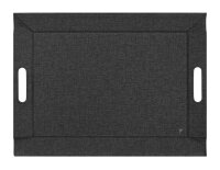 Tablett Textilstruktur gross 55 x 41 cm schwarz