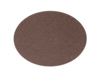 Ovales Platzset Textilstruktur 45 x 34 cm braun
