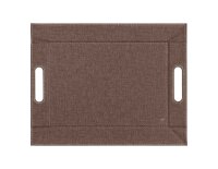 Tablett Textilstruktur klein 45 x 35 cm braun