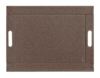 Tablett Textilstruktur gross 55 x 41 cm braun
