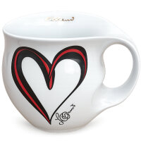 Luigi Colani Kaffeebecher XXL Heart red/black