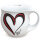 Luigi Colani Kaffeebecher XXL Heart red/black