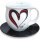 Luigi Colani Kaffeebecherset XXL Heart red/black