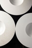 SPHERE KUGEL-TELLER Alabaster Weiss Cosmos Gold  Ø 30,5 cm