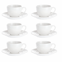 Kaffeetassen Set 6 Stück mit Untertasse Collina