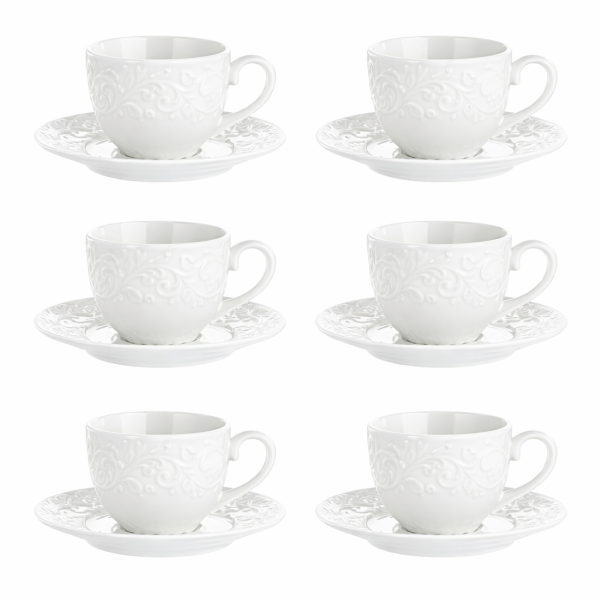 Kaffeetassen Set 6 Stück mit Untertasse Sognante