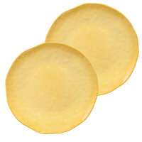 Teller flach Ø 27 cm Atmosfera ocker Set mit 2 Stück