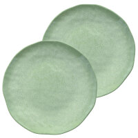 Teller flach Ø 27 cm Atmosfera grün Set mit 2...